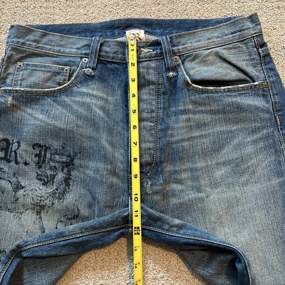Polo Ralph Lauren Patch Rugby Denim University Relaxed Jeans Men Sz 32/32